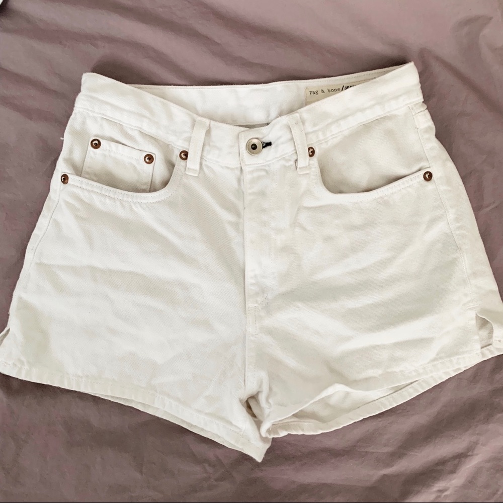 rag & bone/JEAN White High Rise Shorts (Size 27)